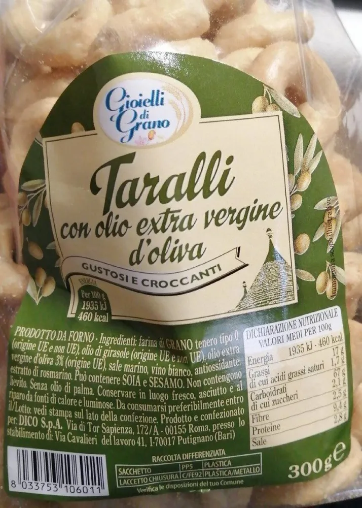 Taralli con olio extra vergine d'oliva