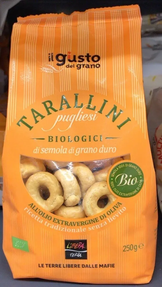 Tarallini pugliesi biologici di semola di grano duro