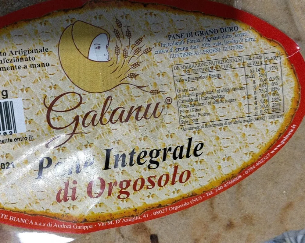 Pane Carasau integrale
