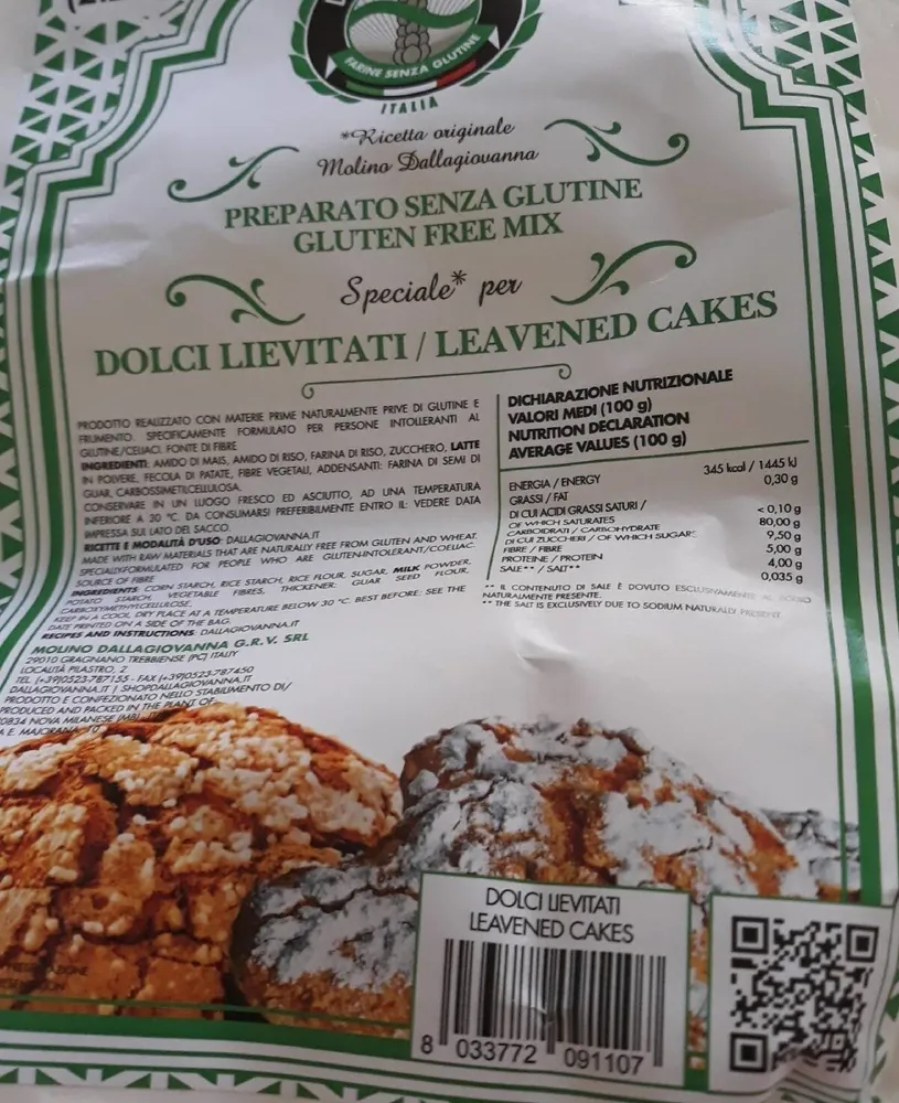 Preparato per dolci