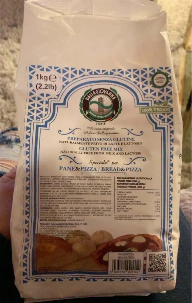 Preparato senza glutine per pane e pizza