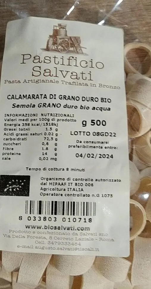 Calamarata di grano duro bio