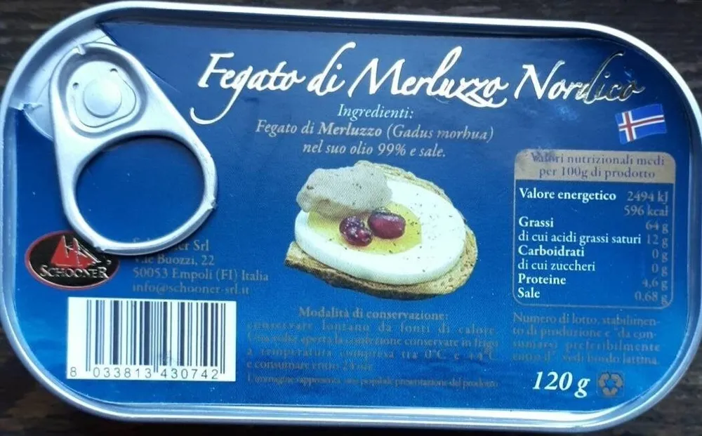 Fegato di merluzzo nordico