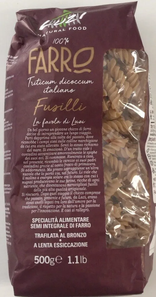 Fusilli semi integrale di farro