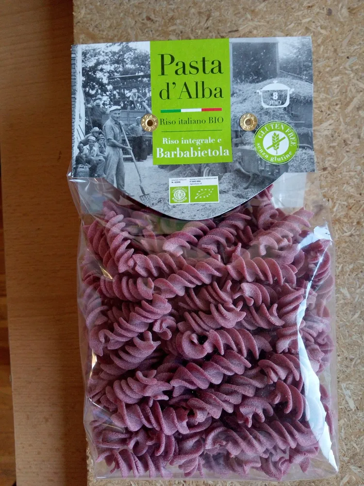 Fusilli de riz complet à la betterave bio sans gluten