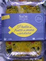 Paella di frutti di mare e verdure