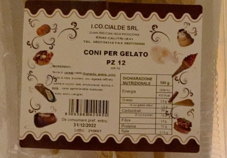 CONI PER GELATO PZ12