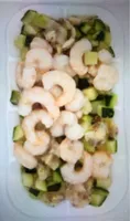 Fantasia di Gamberi Vongole e Zucchine