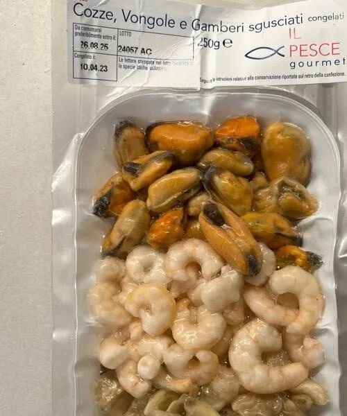 Tris cozze vongole e gamberi