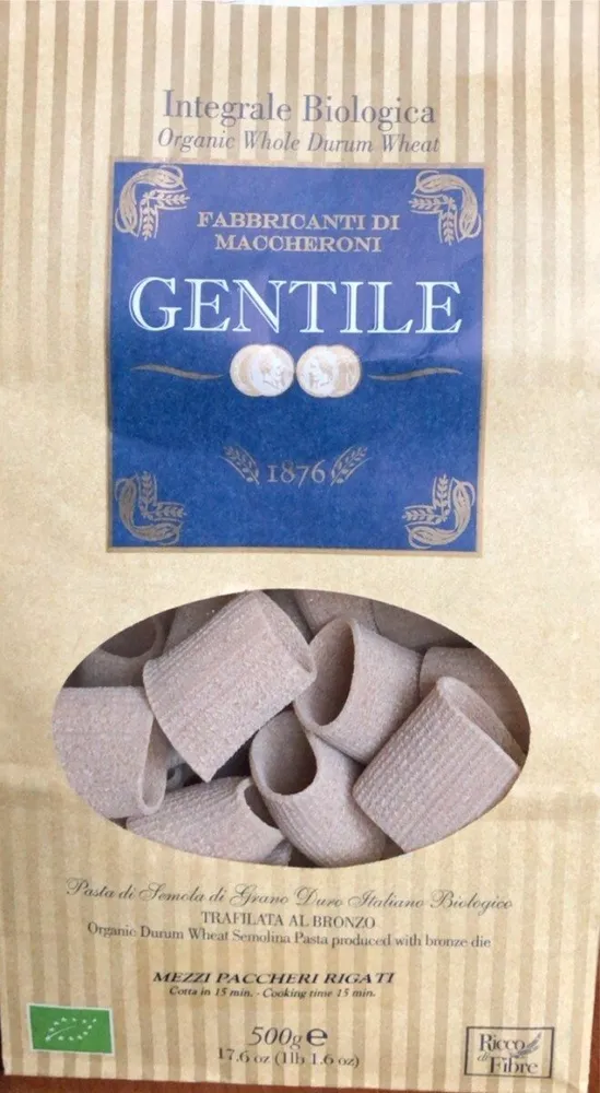 Mezzi paccheri rigati integrali