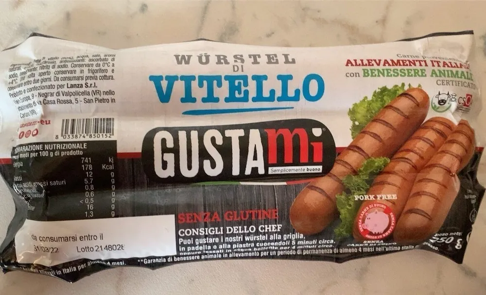 Wurstel di vitello
