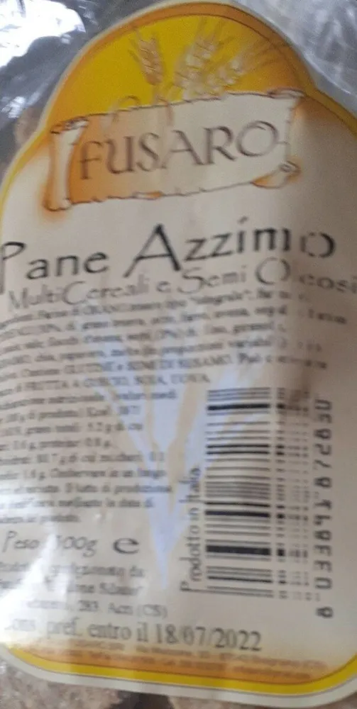 Pane azzimo multicereali
