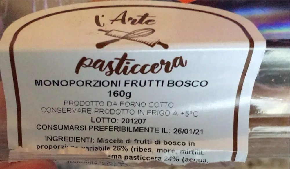 Monoporzioni frutti di bosco