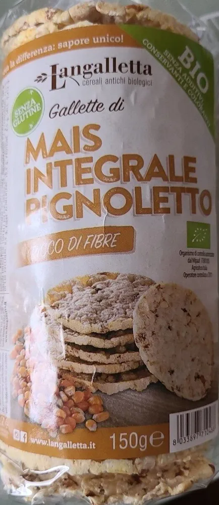 Gallette di mais integrale pignoletto