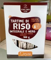 Tartine di riso integrale e nero
