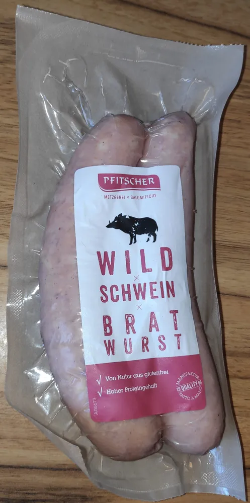 Bratwurst mit 57 % Wildschwein, 2 St.