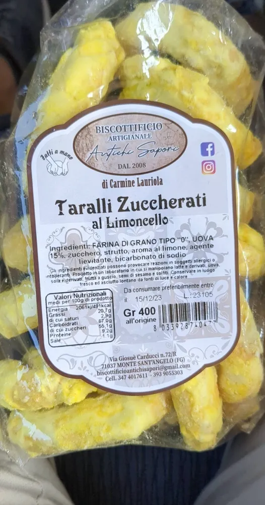 Taralli zuccherati al limoncello