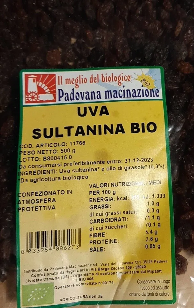 Uva Sultanina Bio