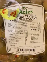 Olive da tavola schiacciate piccanti