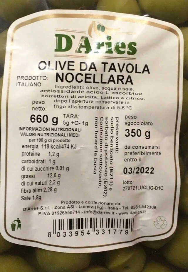 Olive da Tavola Nocellara