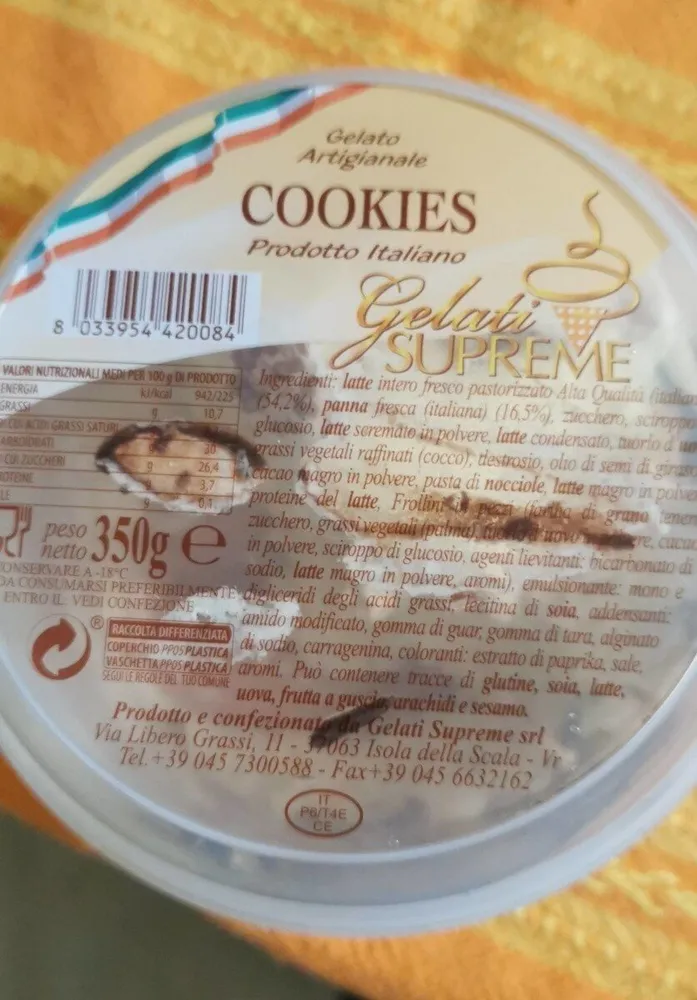 Gelati Supreme Cookies
