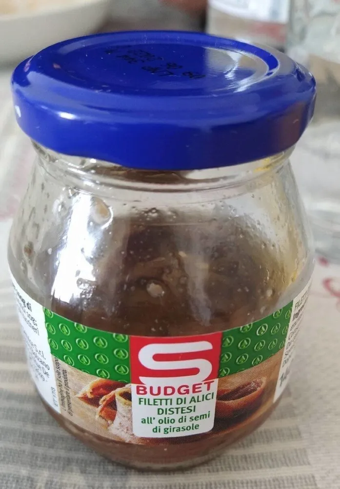 Filetti di alici distesi all'olio di semi di girasole