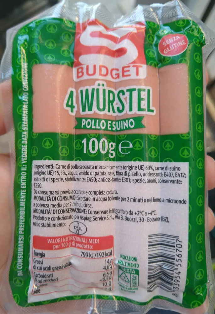 4 Wustel di pollo con suino