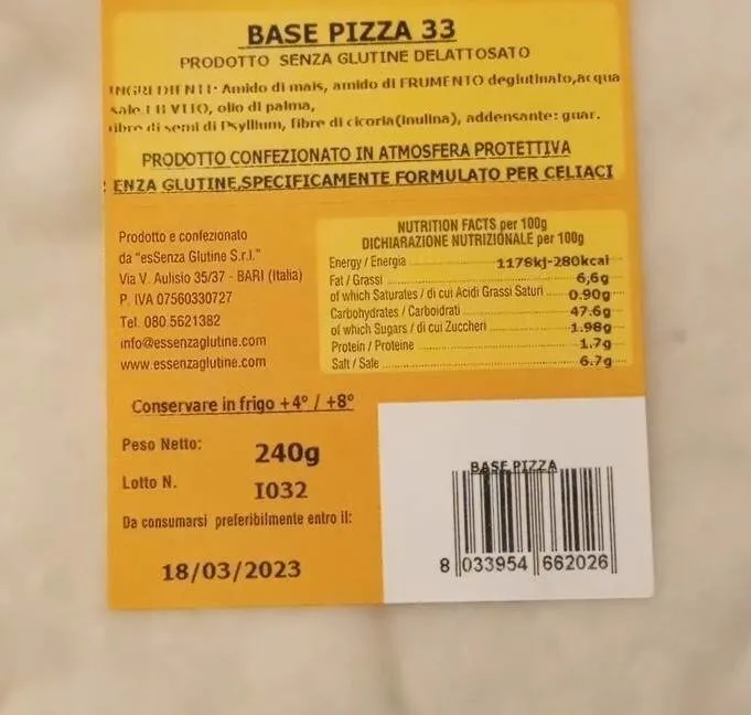 Base pizza 33