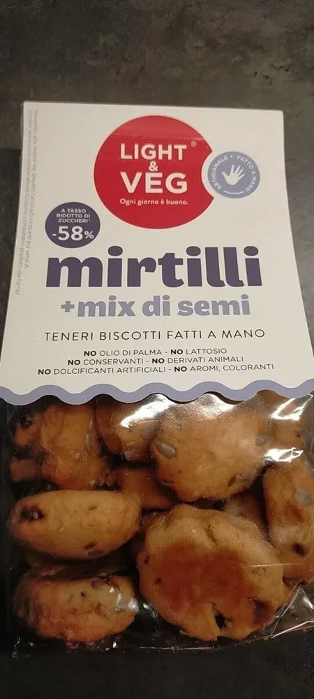 Biscotti teneri mirtilli e mix semi