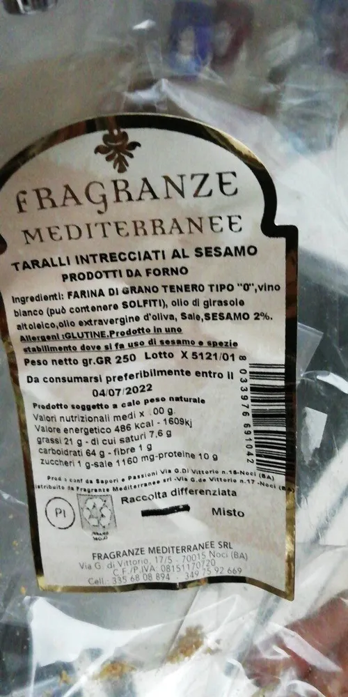 Taralli intrecciati sesamo