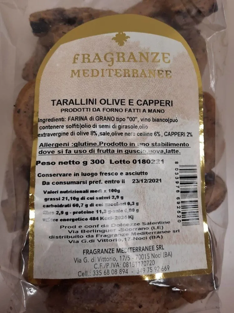 Tarallini olive e capperi
