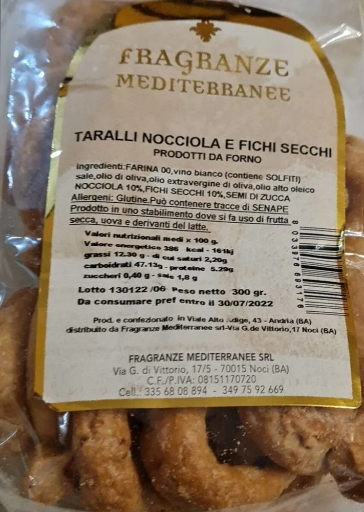 Taralli nocciola e fichi secchi