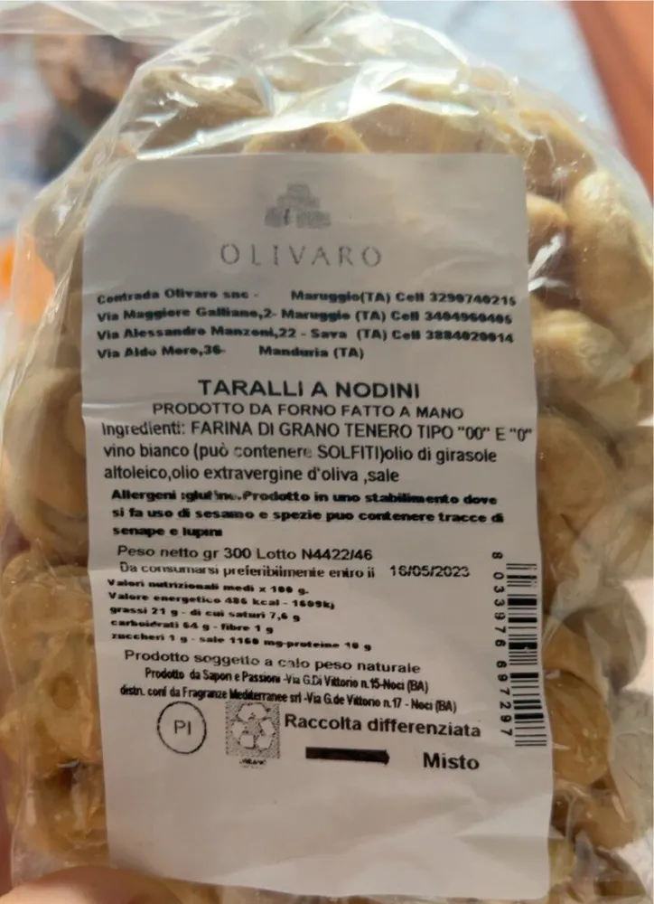 taralli a nodini