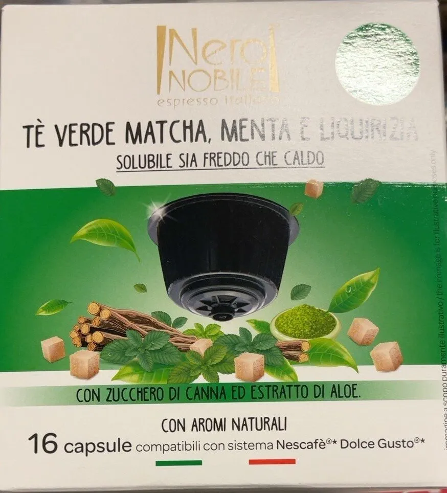 The verde matcha,menta e liquirizia