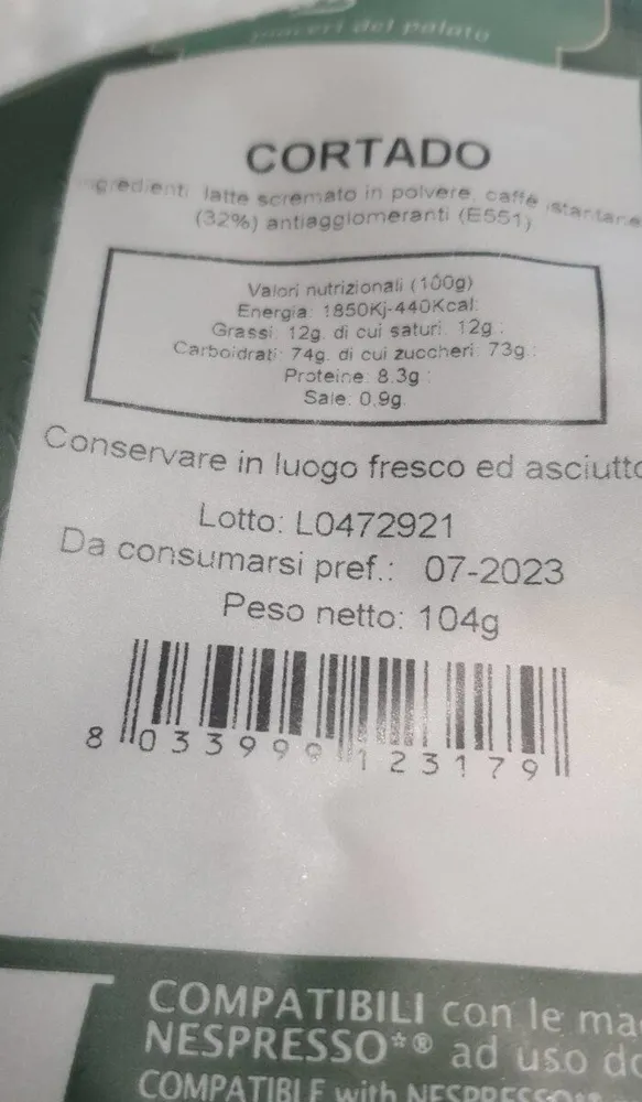 Capsule nespresso