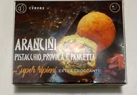 Arancini pistacchio, provola e pancetta