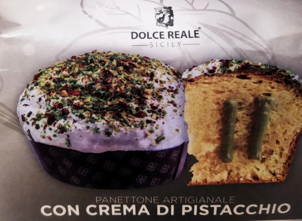 Panettone con crema pistacchio - Dolce reale, sicily
