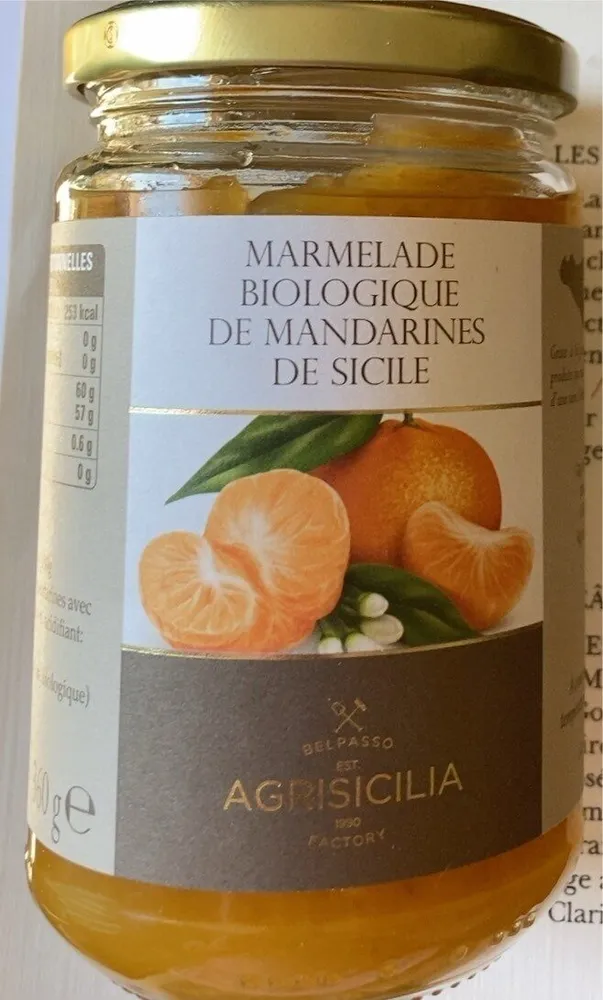 Marmelade bio mandarines de Sicile