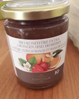 Confiture extra d'oranges et fraises biologique