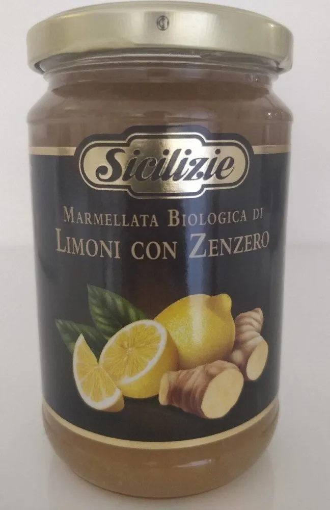 Marmellata biologica di limoni con zenzero