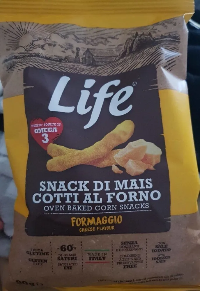 Snack di mais cotti al forno