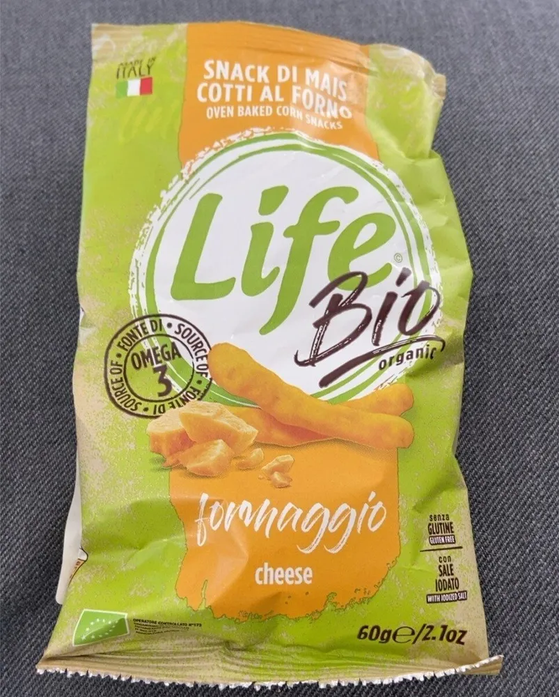 Snack di mais coti al forno