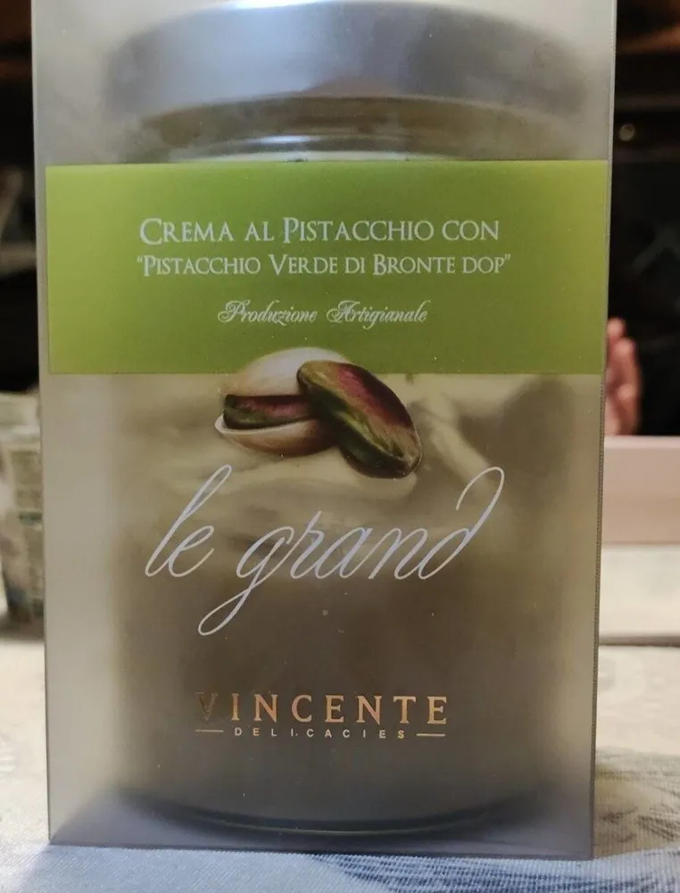 Crema al pistacchio con pistacchio Verde di Bronte DOP