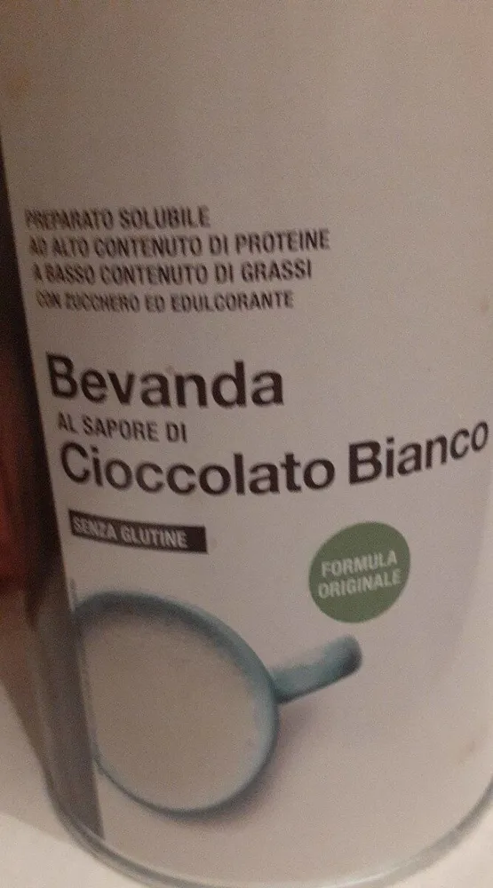 Bevanda al sapore di cioccolato bianco