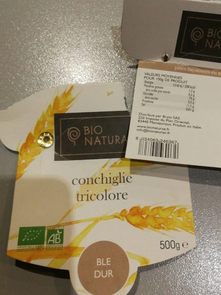 Conchiglie tricolore