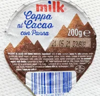 Coppa al cacao con panna