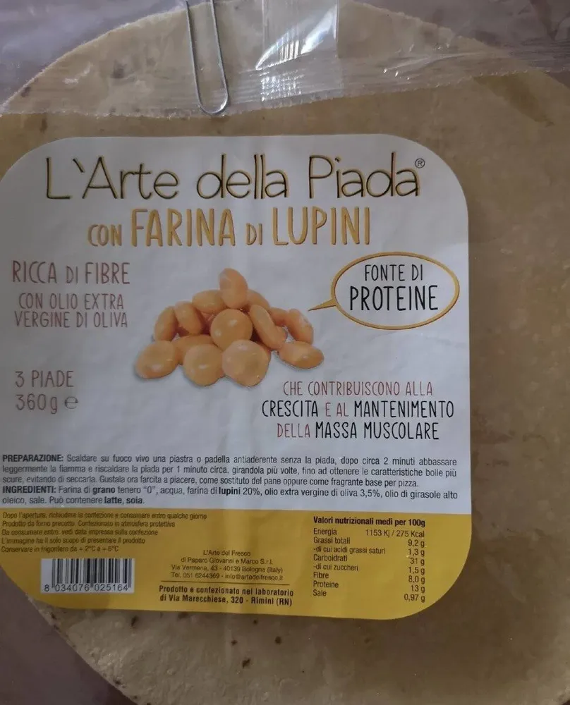 L'arte della piada con farina di lupini