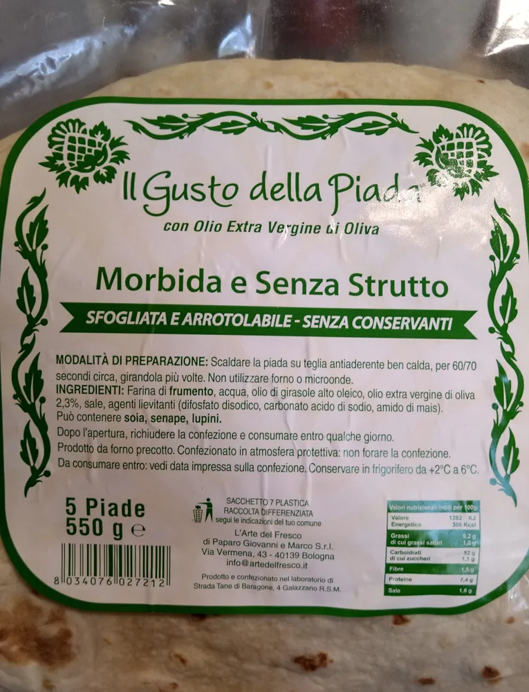 Il gusto delle piada