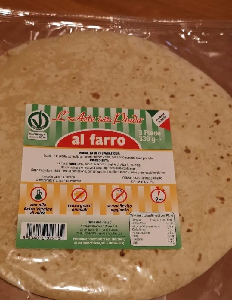 L'arte della piada al farro