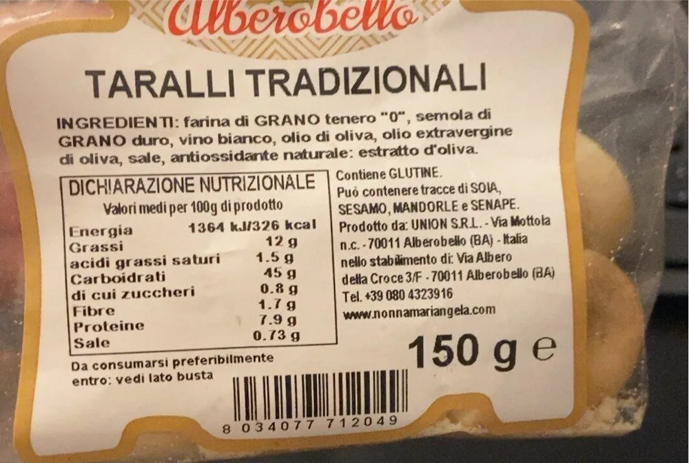 Taralli tradizionali